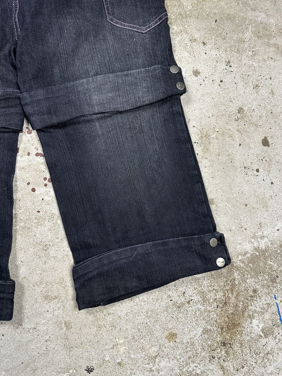 If Six Was Nine Vintage Y2K Baggy Rhinestones Jeans Denim Jorts Shorts Size US 34 / EU 50 - 12 Thumbnail