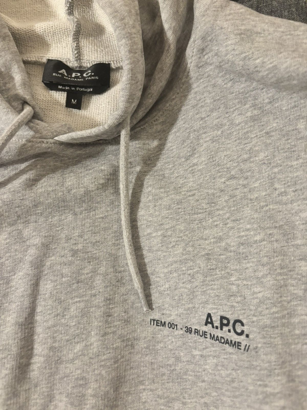 A.P.C. A.P.C. logo-print cotton drawstring hoodie Size US M / EU 48-50 / 2 - 3 Thumbnail