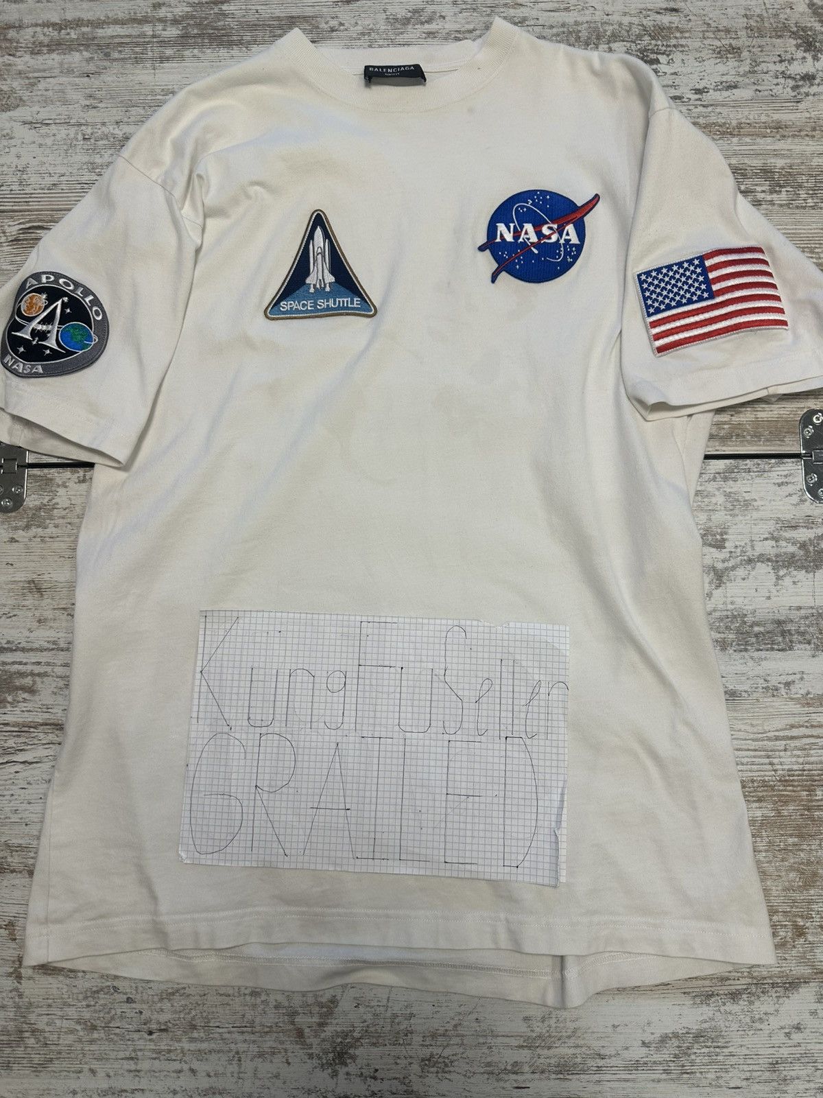 Balenciaga Balenciaga NASA T-Shirt Size US M / EU 48-50 / 2 - 1 Thumbnail