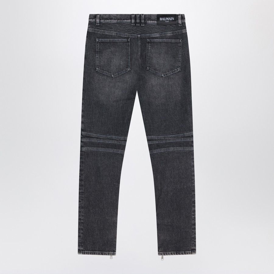 Balmain o1d2blof0226 Slim Biker Jeans in Black Size US 33 - 2 Thumbnail