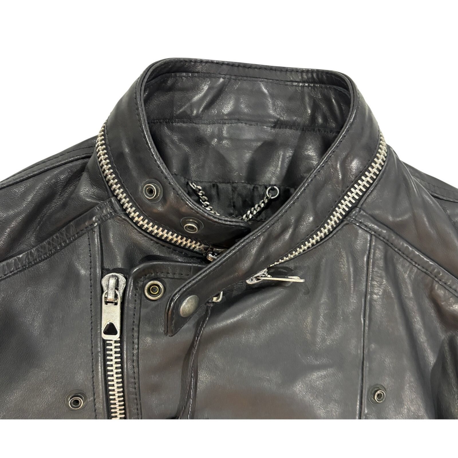 Diesel *R45 DIESEL Men's Leather Motorcycle Jacket Black Size 44 Size US S / EU 44-46 / 1 - 5 Thumbnail