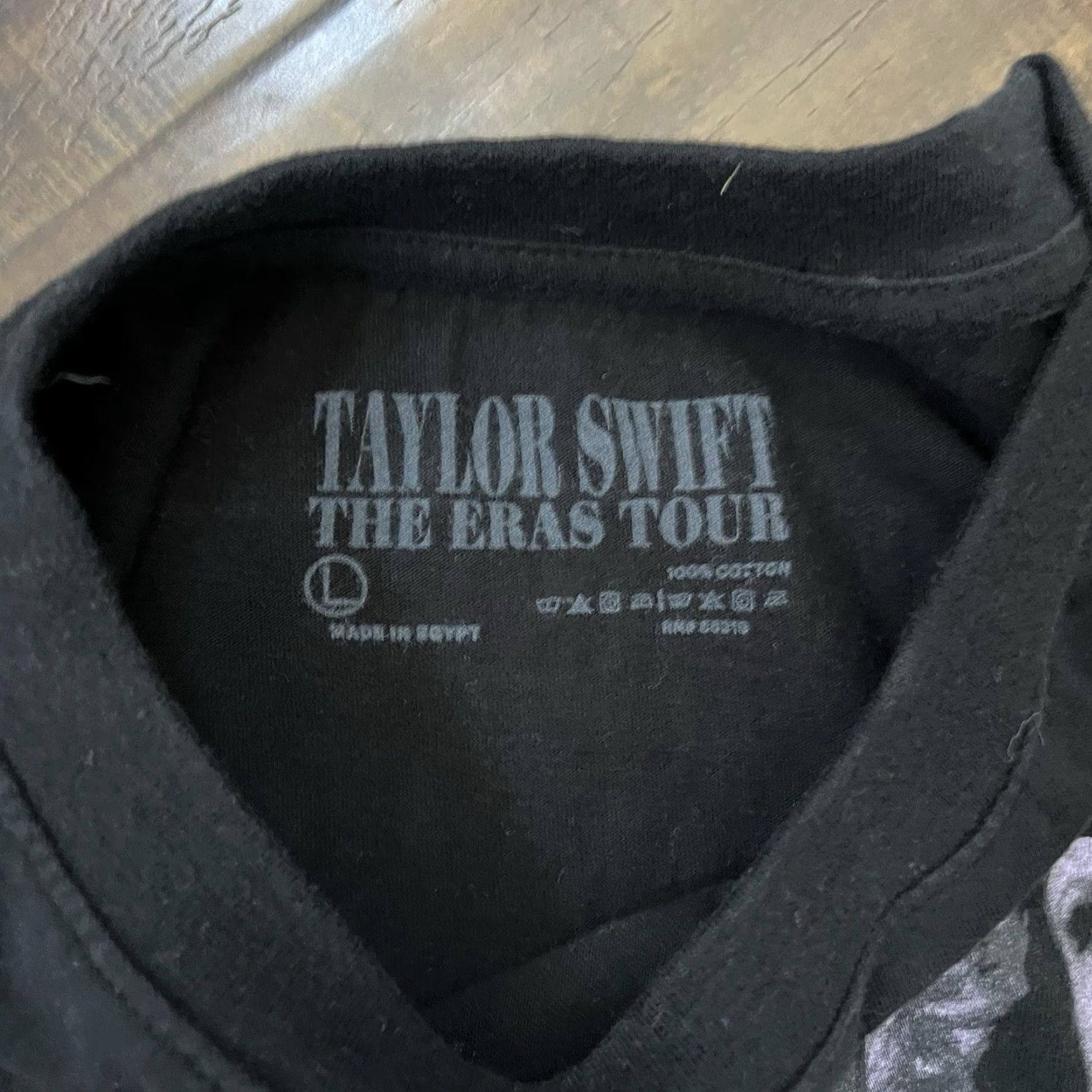 Vintage Taylor Swift The Eras Tour US Dates Official Concert Merch Black T-shirt Ladies L Large Short Sleeve Cotton Shirt Womens Size L / US 10 / IT 46 - 5 Thumbnail