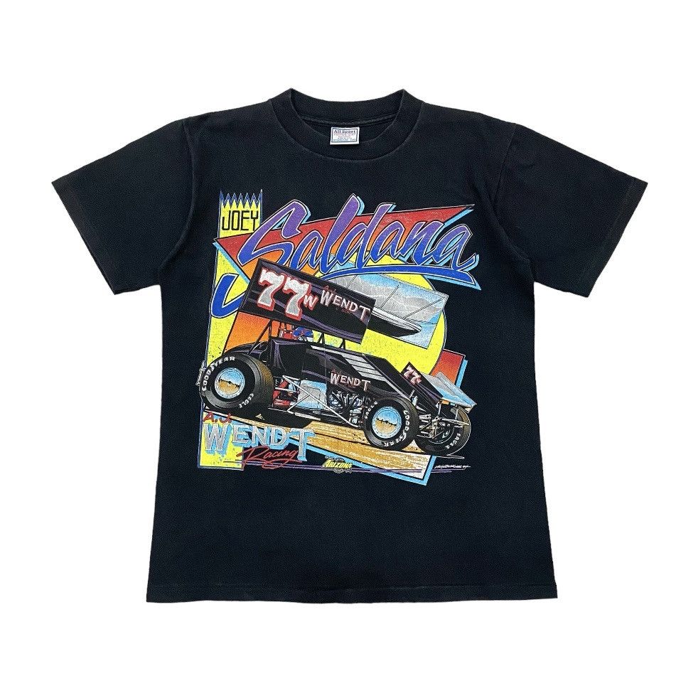 All Sport Vintage 90s Joey Saldana Wendt Racing Nascar Tshirt Size US L / EU 52-54 / 3 - 1 Thumbnail