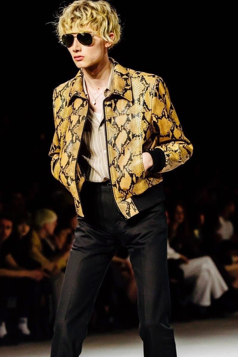 Celine Celine by Hedi Slimane SS20 Python Print Calfskin Blouson Size US L / EU 52-54 / 3 - 1 Thumbnail