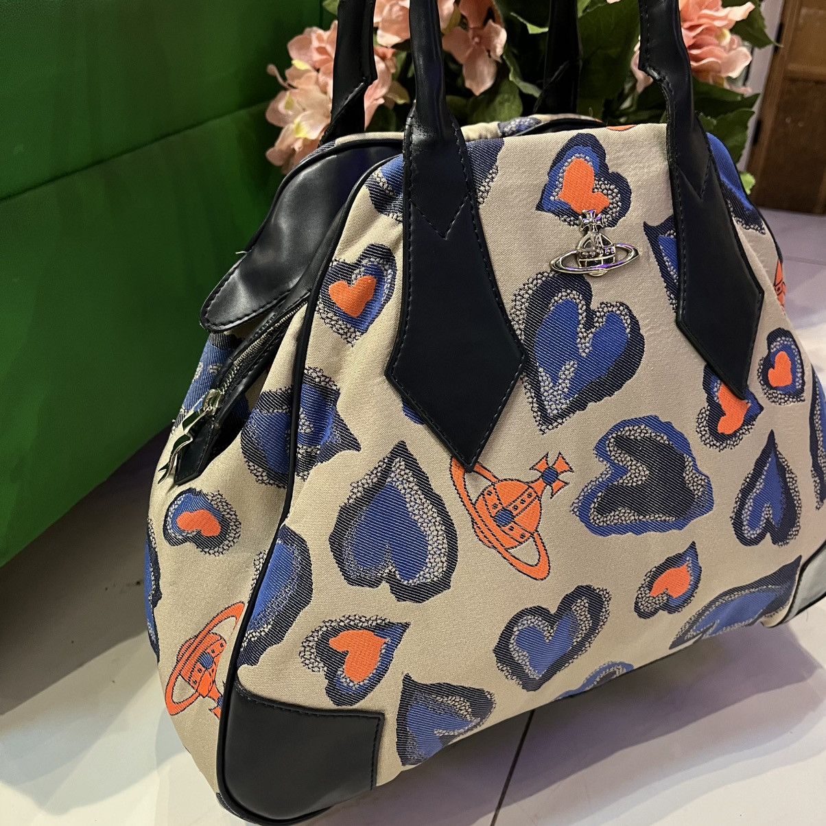 Vivienne Westwood Vivienne Westwood Heart & Orb Print Bowler Bag Size ONE SIZE - 5 Thumbnail