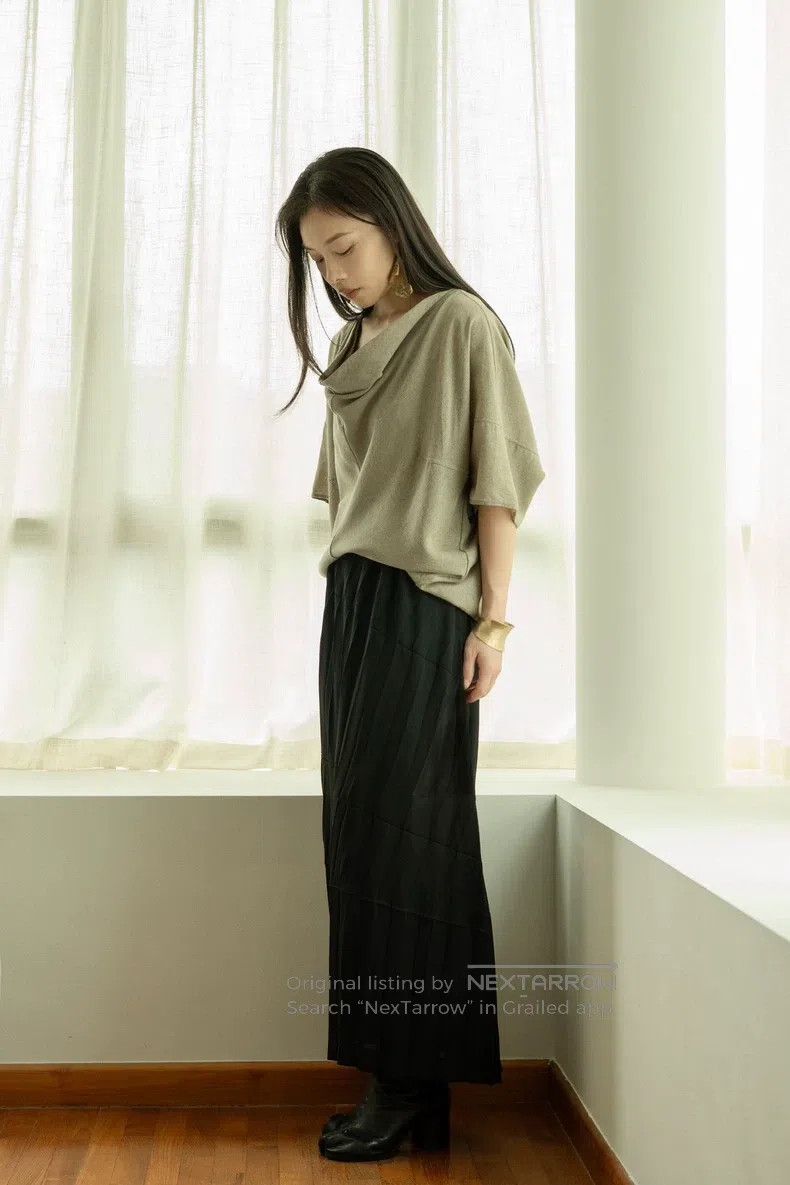 Comme des Garcons Comme Des Garcons size M Irregular pleated straight skirt Size 23" - 5 Thumbnail