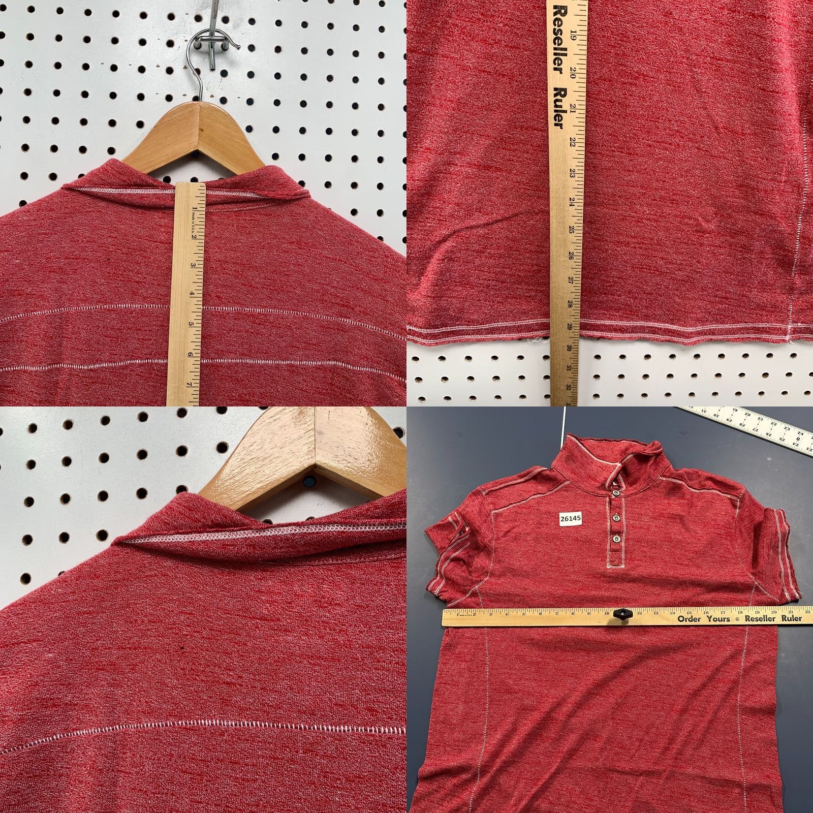 Vintage Buckle Polo Red Adult Large Cotton Blend Short Sleeve Button Collared Men Size US L / EU 52-54 / 3 - 9 Thumbnail