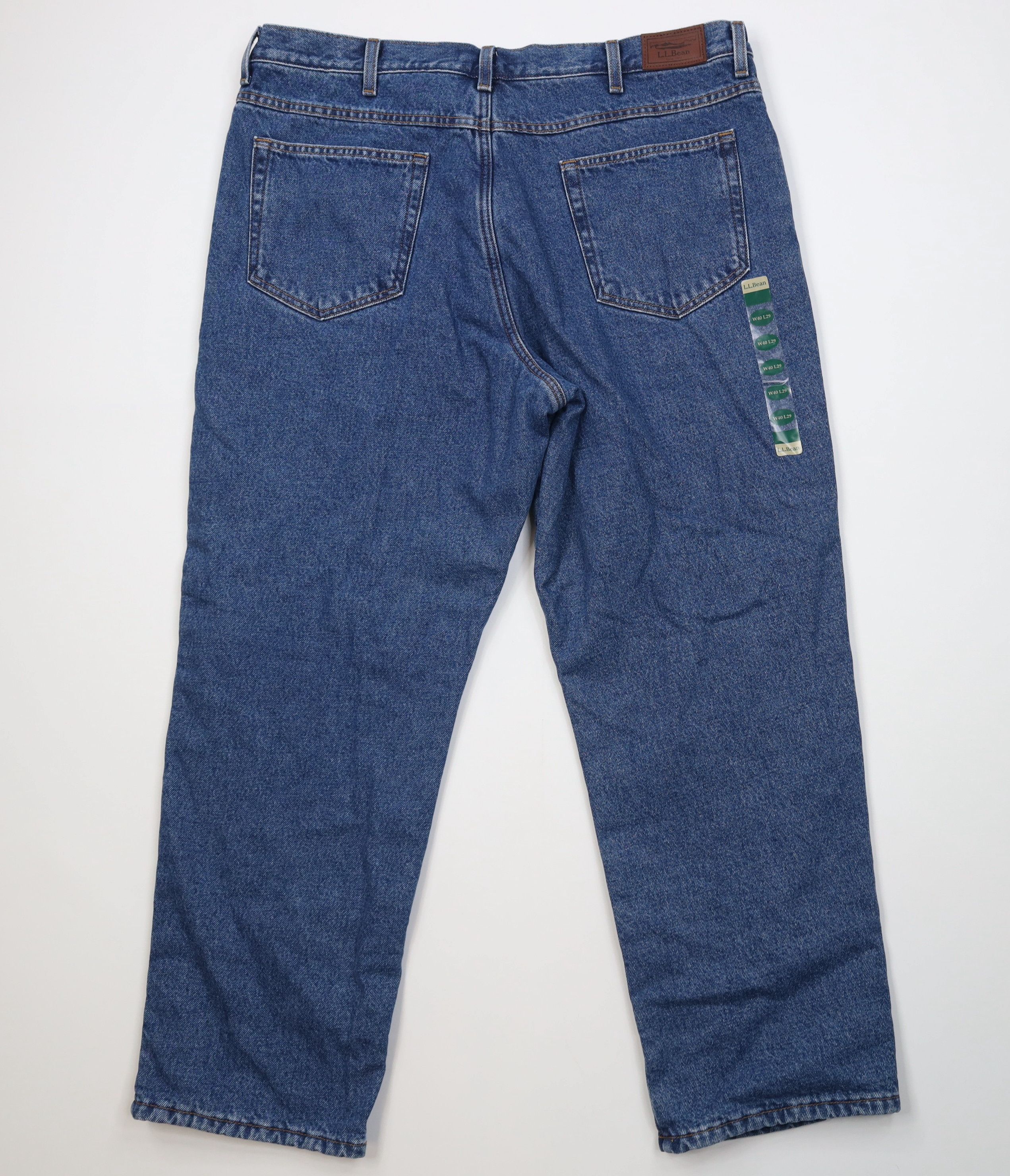 L.L. Bean Vintage LL Bean Fleece Lined Heavy Wide Leg Denim Jeans Blue Size US 40 / EU 56 - 8 Thumbnail