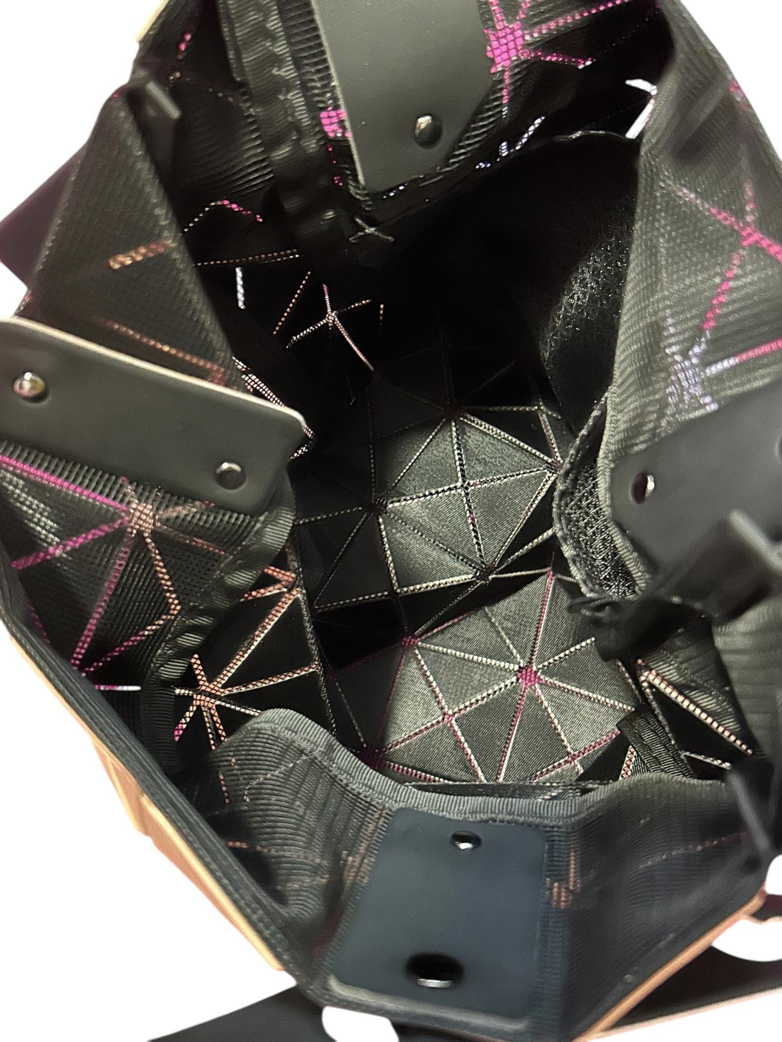 Designer Unique Geometric Tote Bag - Iridescent Multi-Color Design Size ONE SIZE - 4 Thumbnail