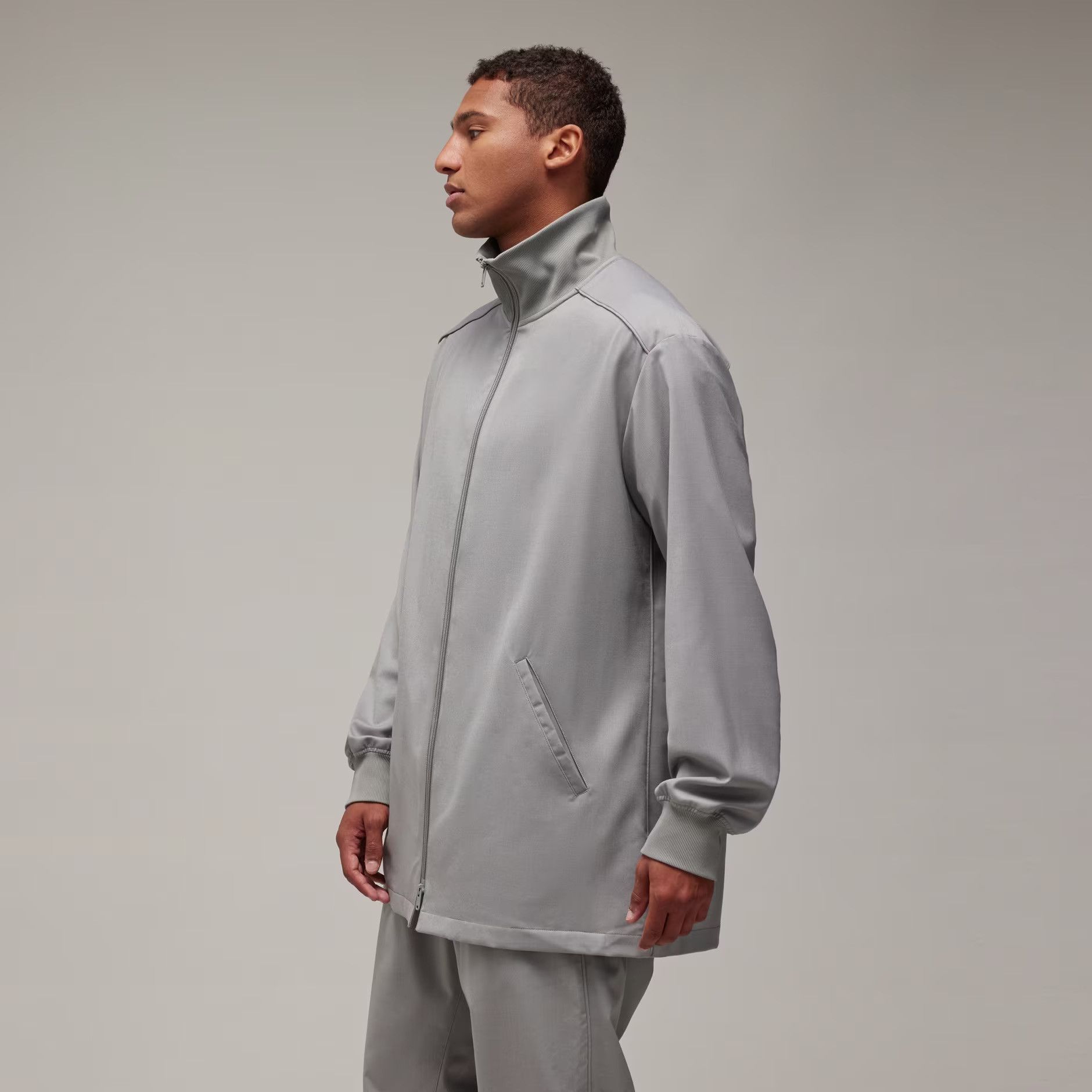 Y-3 × Yohji Yamamoto Y-3 Refined Woven Track Top, Grey Medium Size US M / EU 48-50 / 2 - 2 Thumbnail
