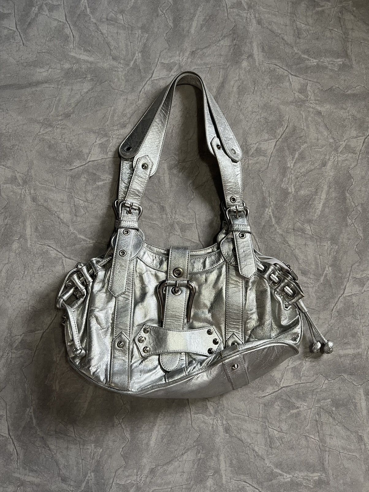 Pre-owned Avant Garde Y2k  Bag Style Ggl In Silver
