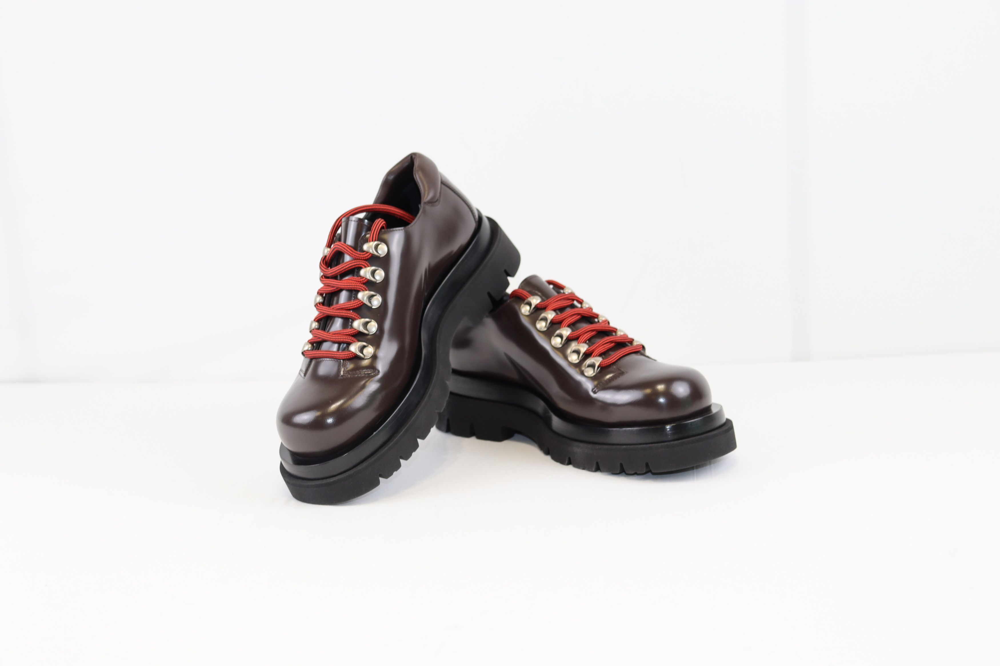 Bottega Veneta o1rshd1 Q:3 / Lug Lace up Leather Boots in Fondant Size US 7 / EU 40 - 8 Thumbnail