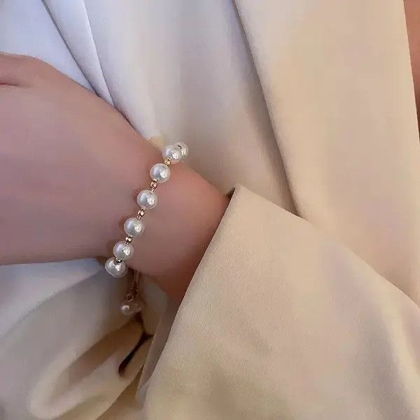 Japanese Brand × Vintage Elegant Pearl Bracelet Baroque Simulated Pearl Size ONE SIZE - 2 Thumbnail
