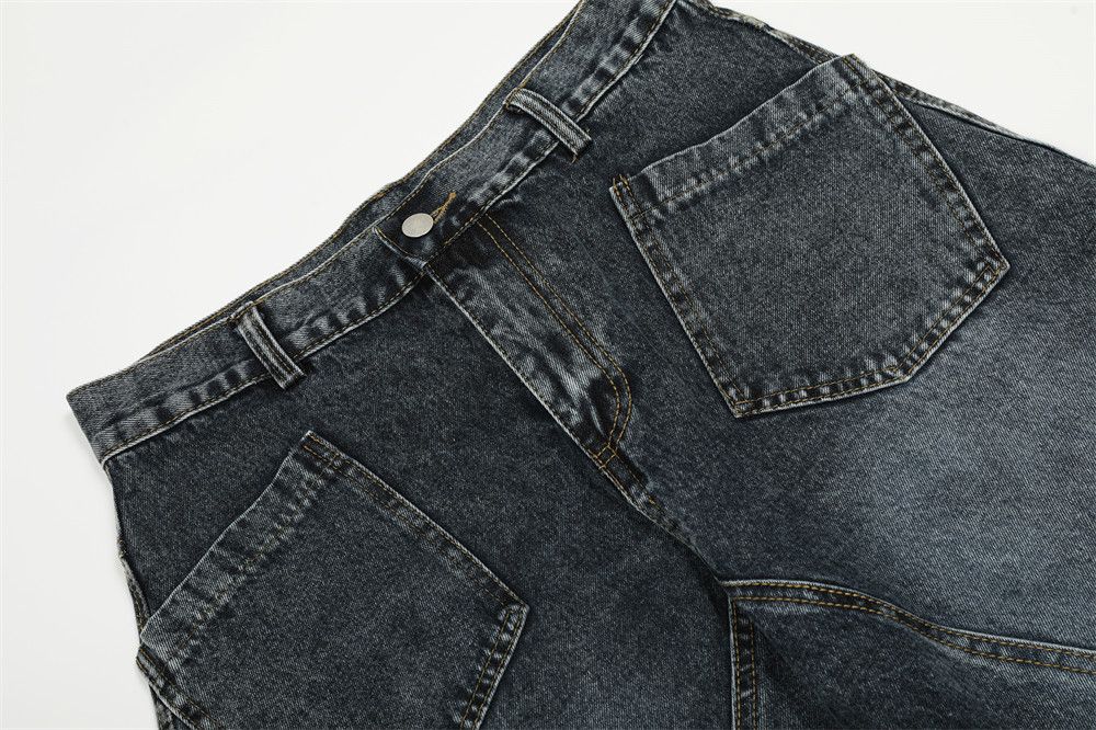 Jean Distressed washed punk vintage pocket scimitar jeans Size US 32 / EU 48 - 3 Thumbnail