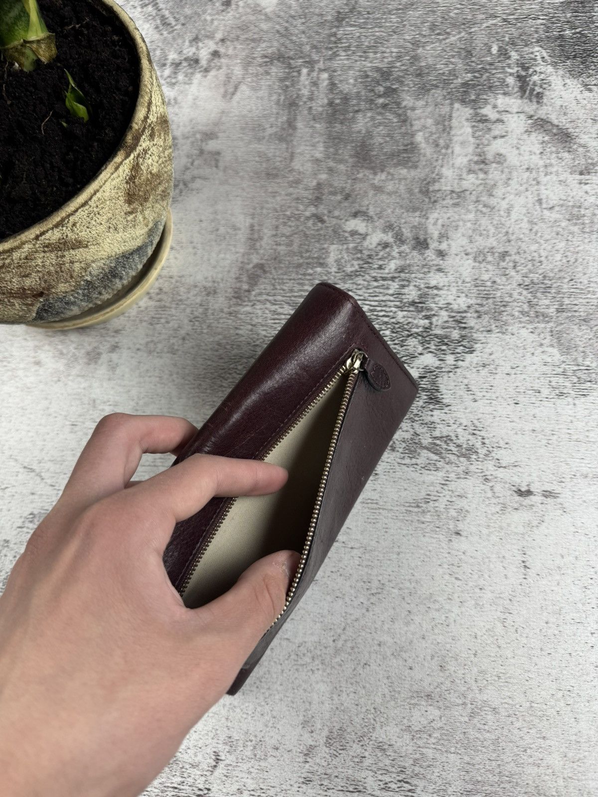 Mulberry Mulberry Oxblood Continental Tree Vintage Genuine Leather Wallet Purse Size ONE SIZE - 13 Thumbnail
