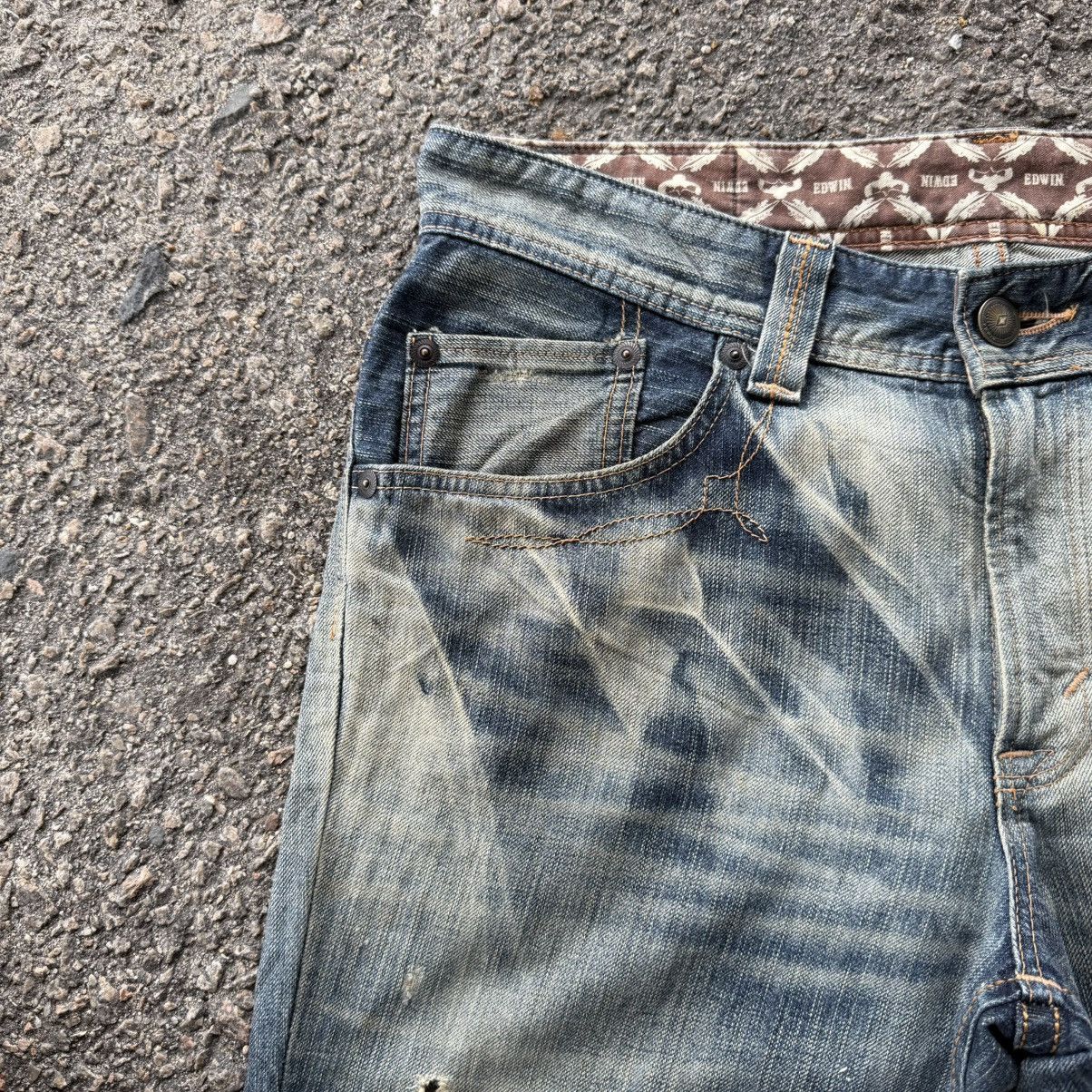 Edwin Vintage Edwin Flare distressed jeans denim pants Size US 36 / EU 52 - 9 Thumbnail