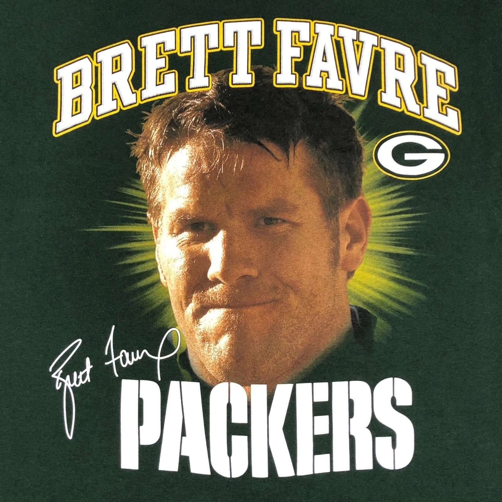 NFL × Vintage Vintage Green Bay Packers Brett Favre NFL Football Tee Large Size US L / EU 52-54 / 3 - 2 Thumbnail