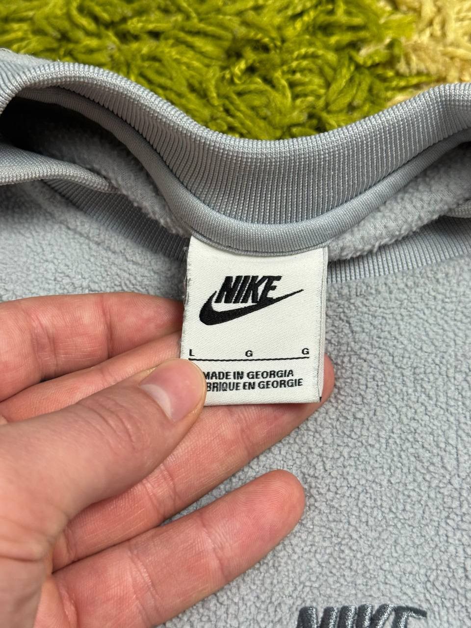 Nike × Vintage Nike Vintage Central Logo Fleece Sweatshirt Size US L / EU 52-54 / 3 - 3 Thumbnail
