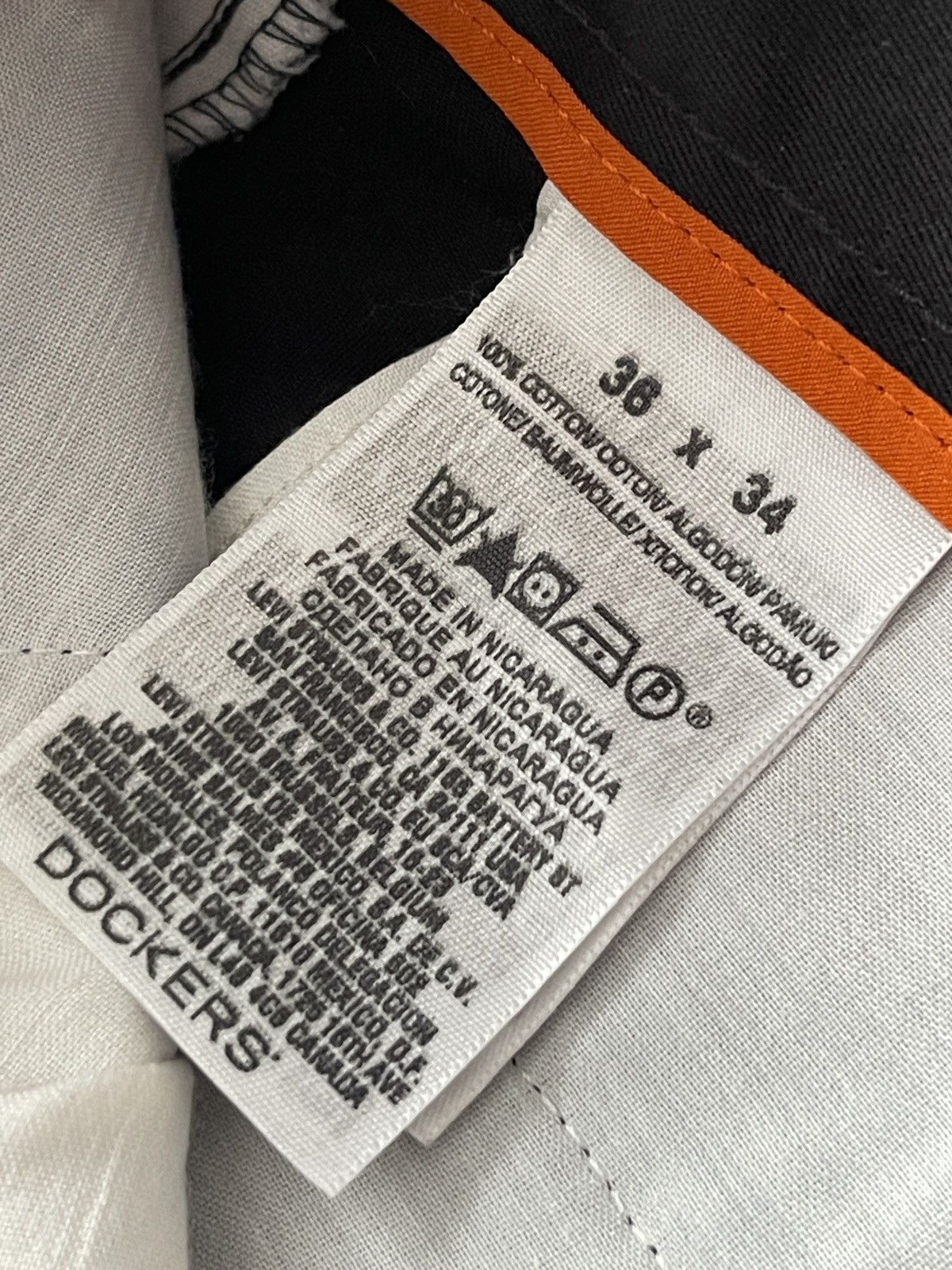 Dockers Dockers D2 Straight Fit Chinos Black 36x34 Size US 36 / EU 52 - 11 Thumbnail