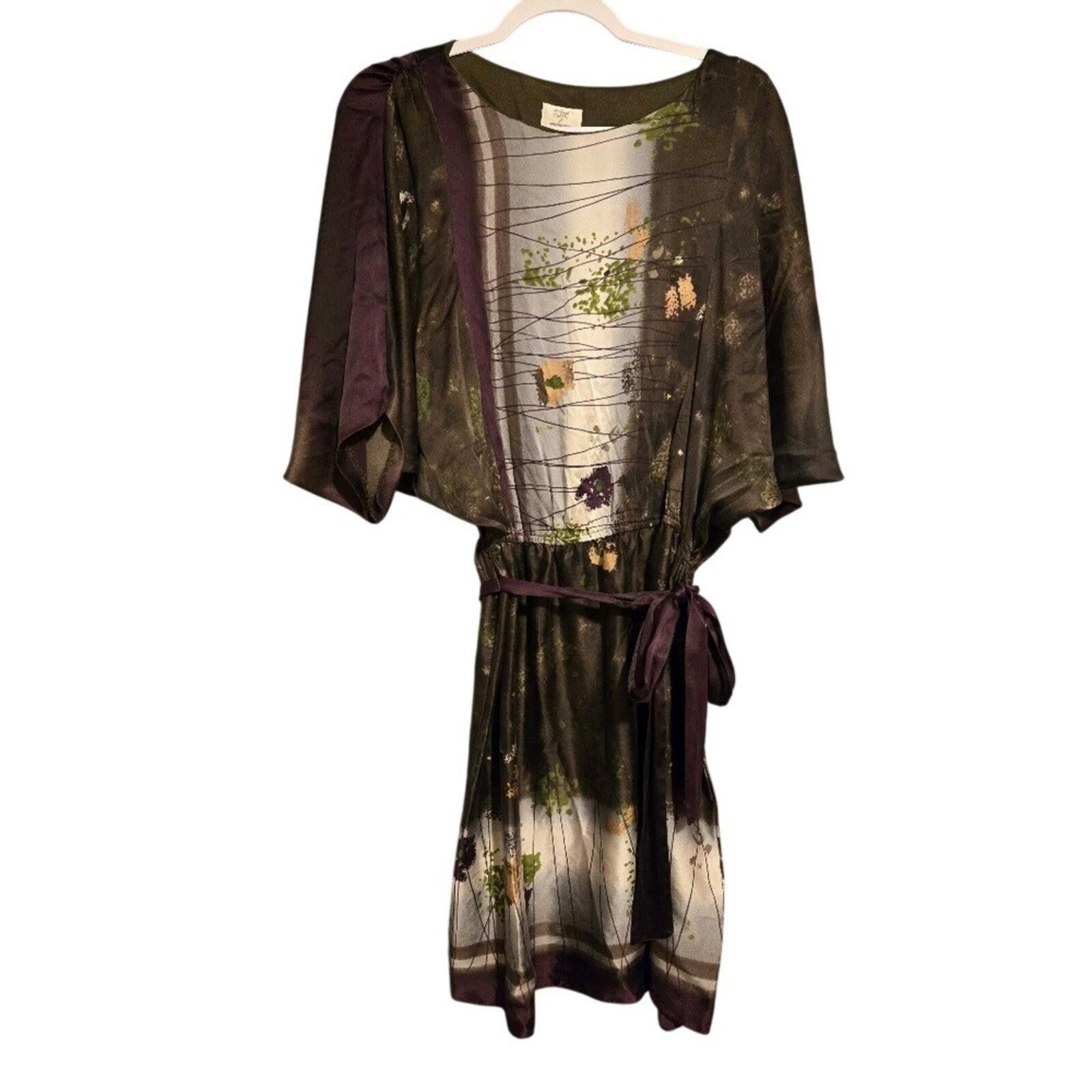 Other Suzi Chin for Maggy Boutique Silk Abstract Kimono Dress 10 Size L / US 10 / IT 46 - 1 Thumbnail