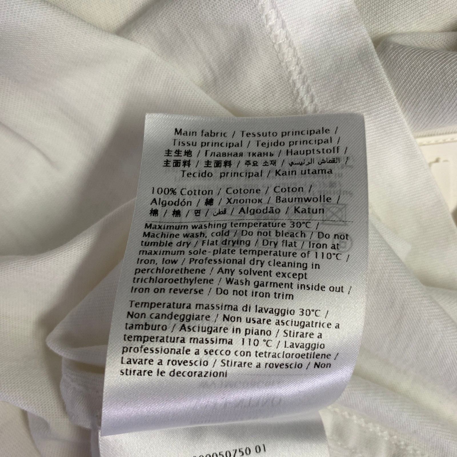 Valentino VALENTINO Size XL White Cotton Crew Neck T-shirt Size US XL / EU 56 / 4 - 7 Thumbnail