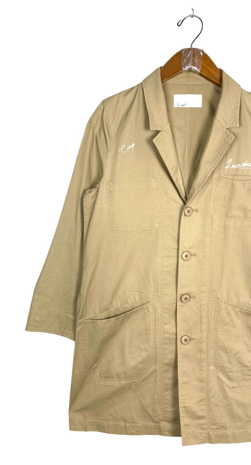 Ne-Net Rare‼️ Ne-net Beige Linen Trench Coat Size S / US 4 / IT 40 - 2 Thumbnail