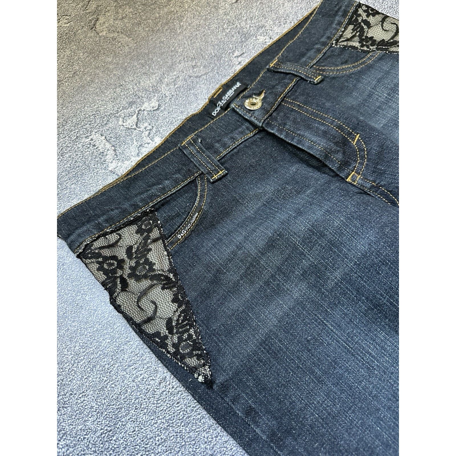 Dolce & Gabbana Dolce & Gabbana Don’t Touch My Bum Women’s Denim Pants Y2k Size 32" / US 10 / IT 46 - 11 Thumbnail