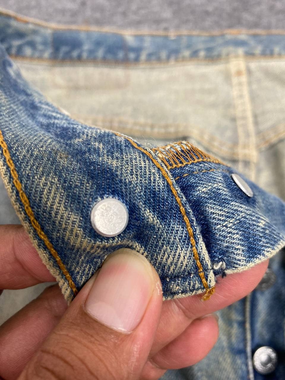 Levi's vintage levis 501-0000 distressed denim nice design Size US 38 / EU 54 - 14 Thumbnail