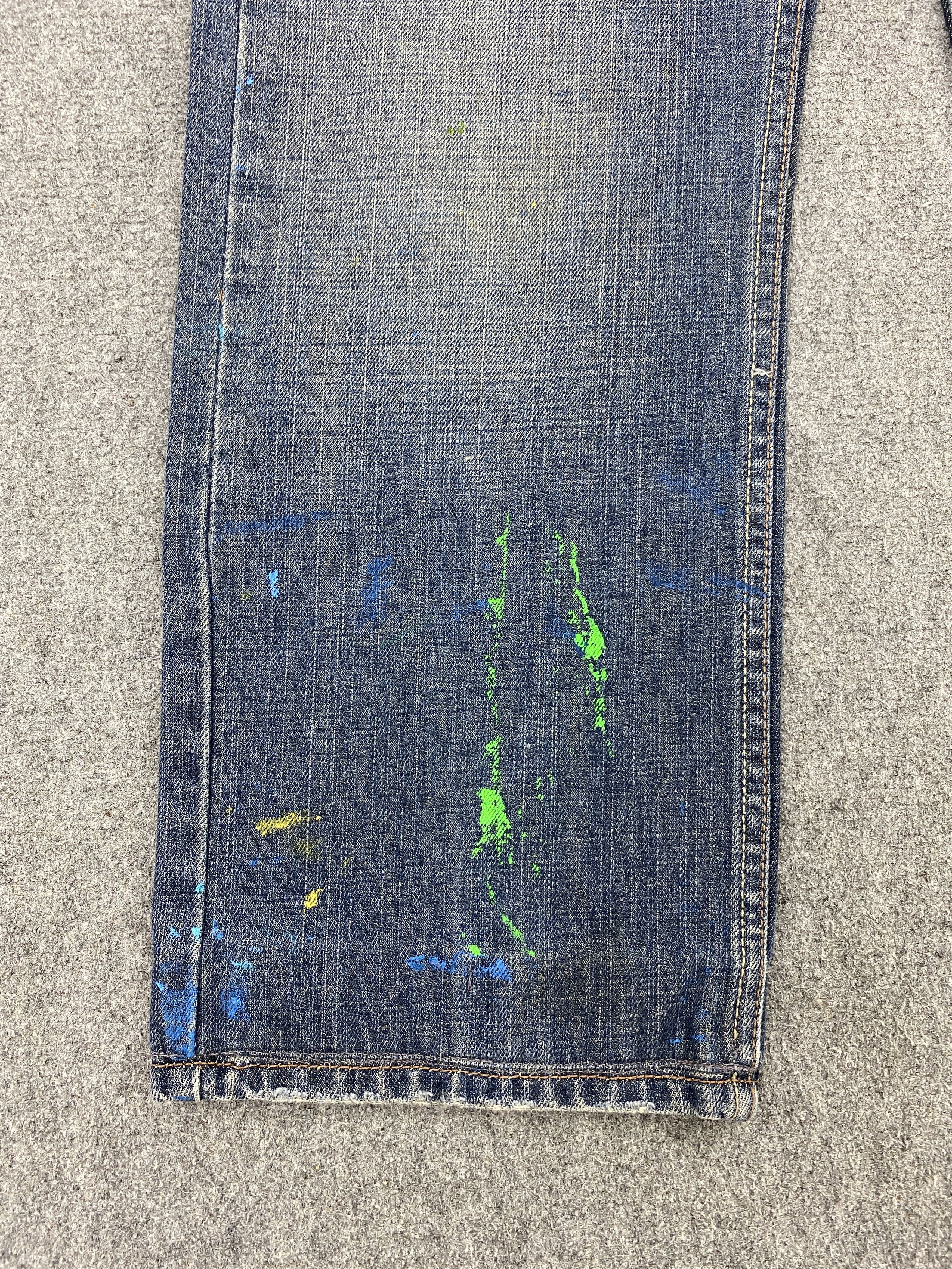 Levi's × Vintage Vintage Levi's 514 Splatter Paint Jeans Size US 31 - 9 Thumbnail