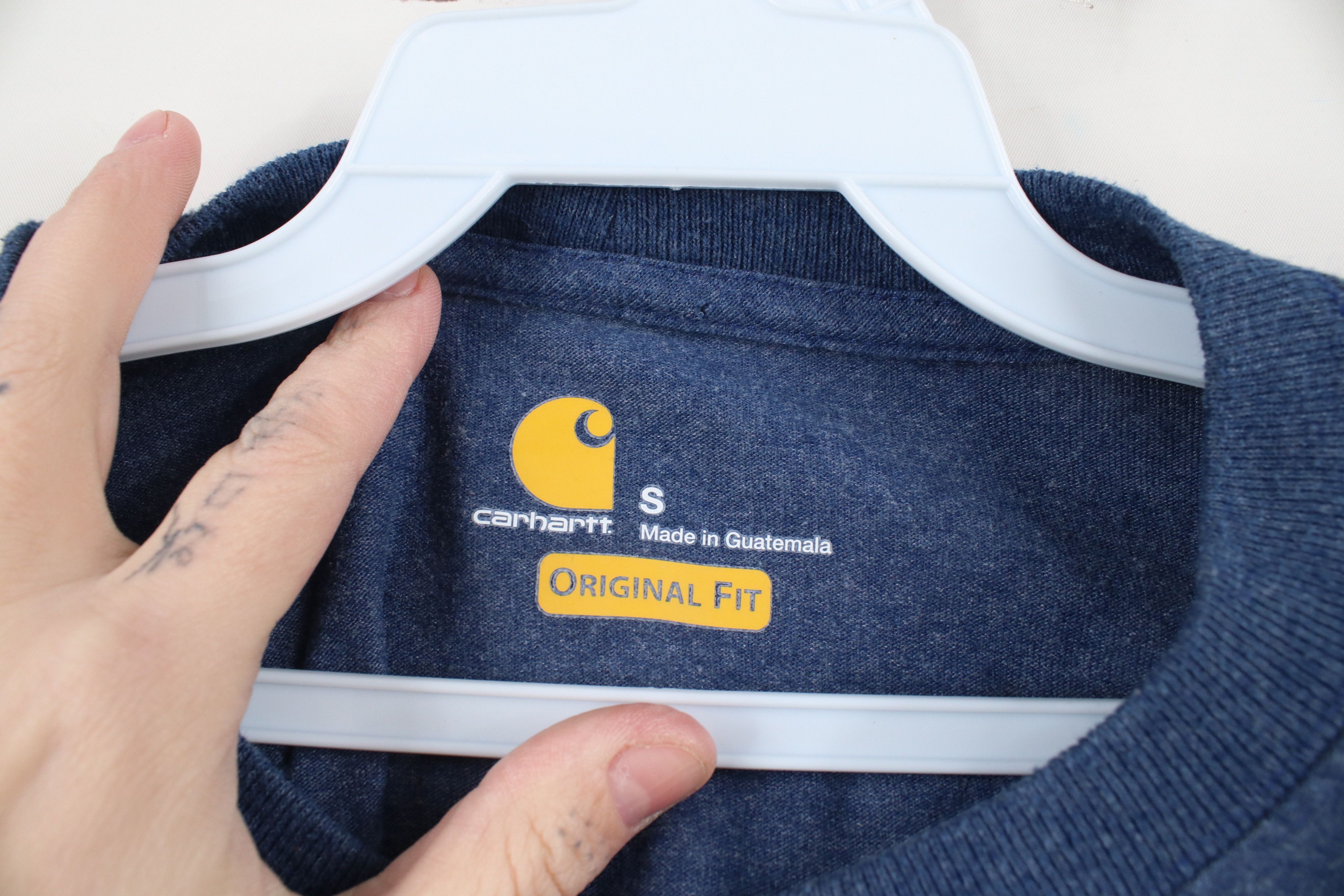 Carhartt × Vintage Vintage Y2K Carhartt Spell Long Sleeve T-Shirt Heather Blue Size US S / EU 44-46 / 1 - 5 Thumbnail