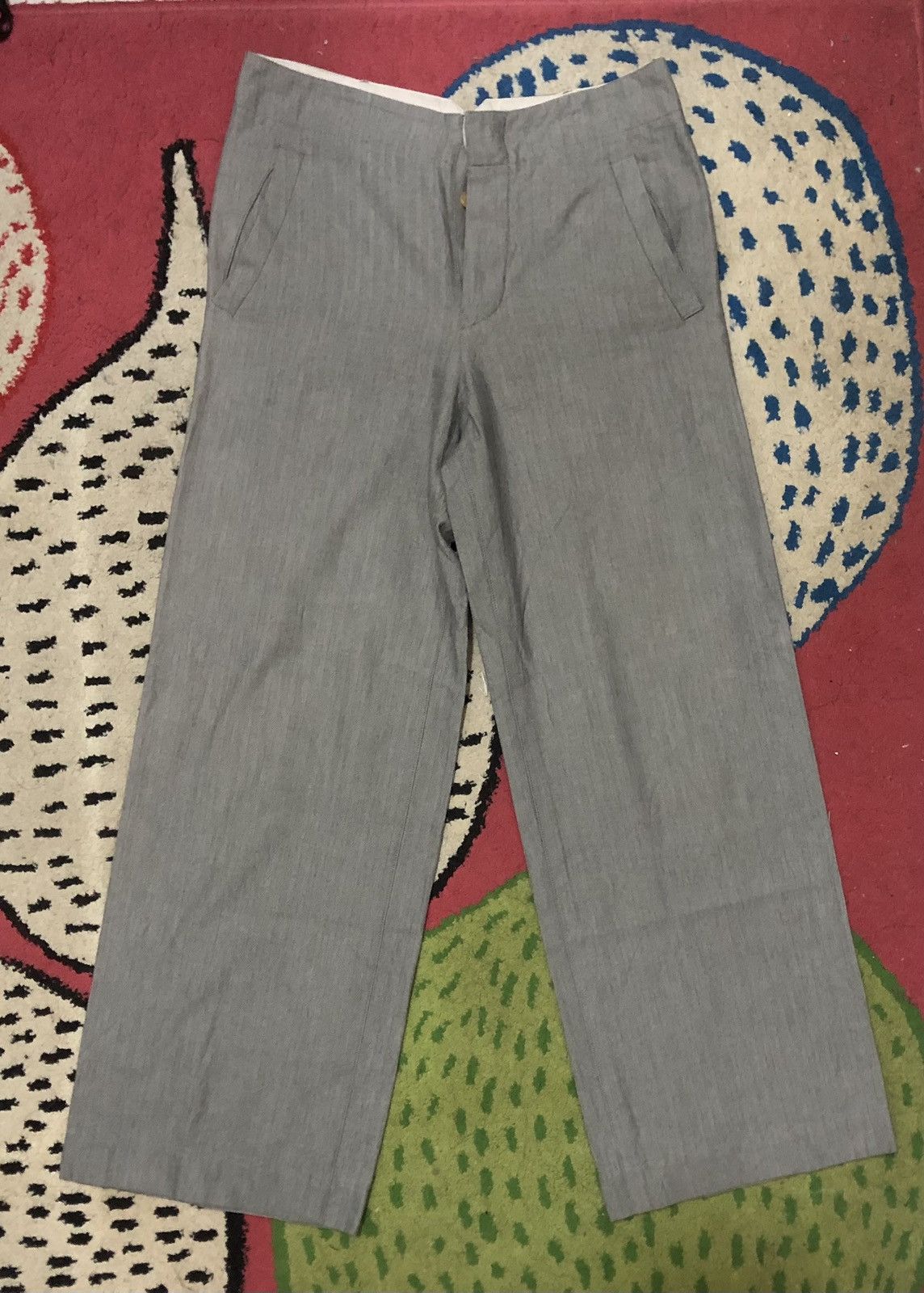 Margaret Howell Rare Vintage Margaret Howell Cotton Herringbone Pants Size 28" / US 6 / IT 42 - 1 Thumbnail
