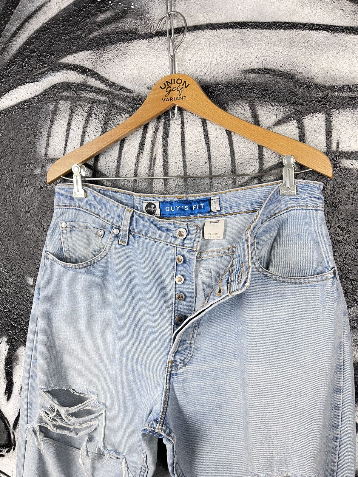 Levi's Levi’s Silver Tab Guy’s Fit Distressed Jeans Women’s Size M Size 34" / US 12 / IT 48 - 8 Thumbnail