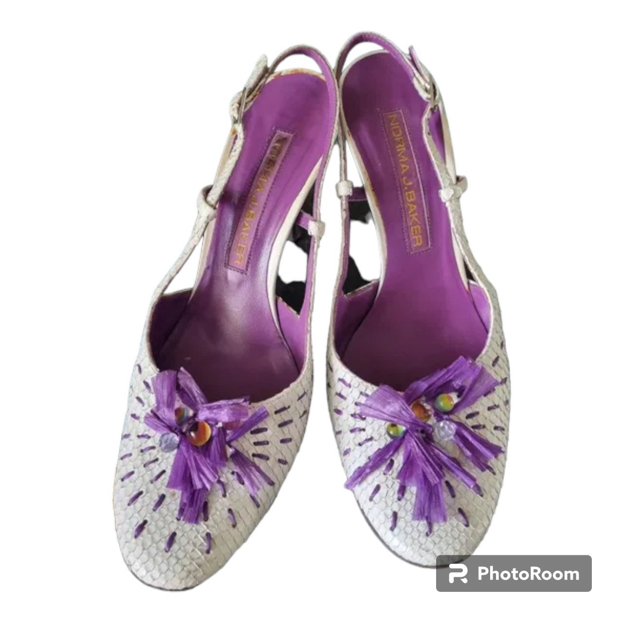 image of Archival Clothing Norma J. Baker Slingback Us Size 8 Shoes in Black, Women's