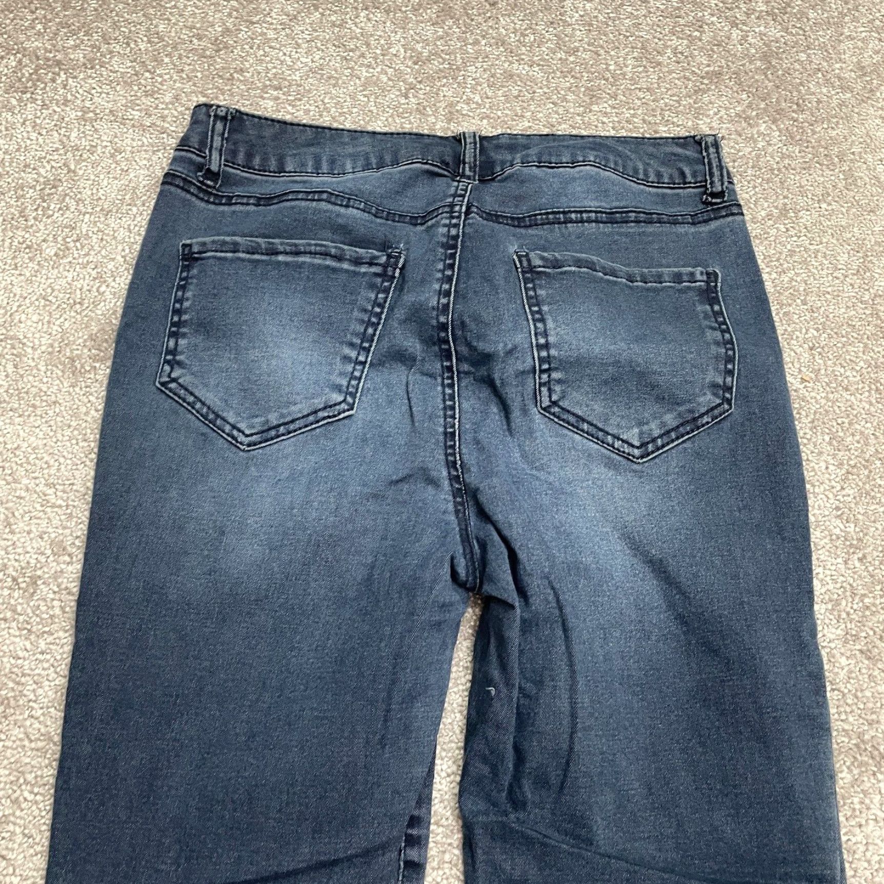 Vintage Boom Boom Jeans Jegging Blue Dark Wash High Rise 29x27 Juniors 9 City USA Classic 5-Pocket Womens Regular Cotton Blend Denim Stretch Shirt/Jeans Size 30" / US 8 / IT 44 - 4 Thumbnail