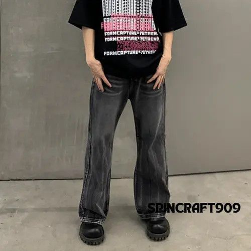 VIBE Black Washed Stacked Denim Jeans Size US 32 / EU 48 - 6 Thumbnail