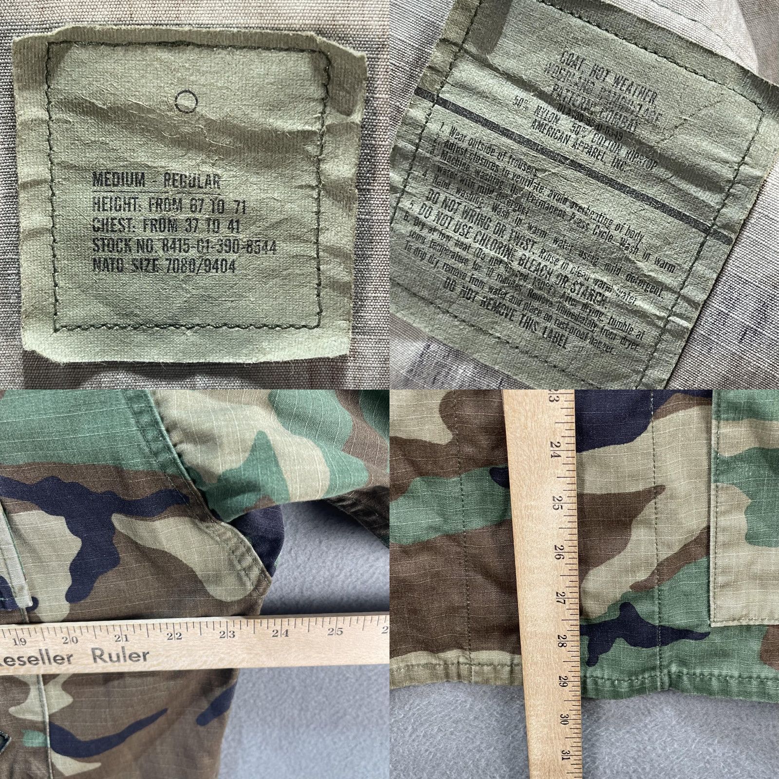 American Apparel VINTAGE USAF BDU Shirt Mens M Regular Woodland Camo Patches Ripstop 90s Size US M / EU 48-50 / 2 - 9 Thumbnail