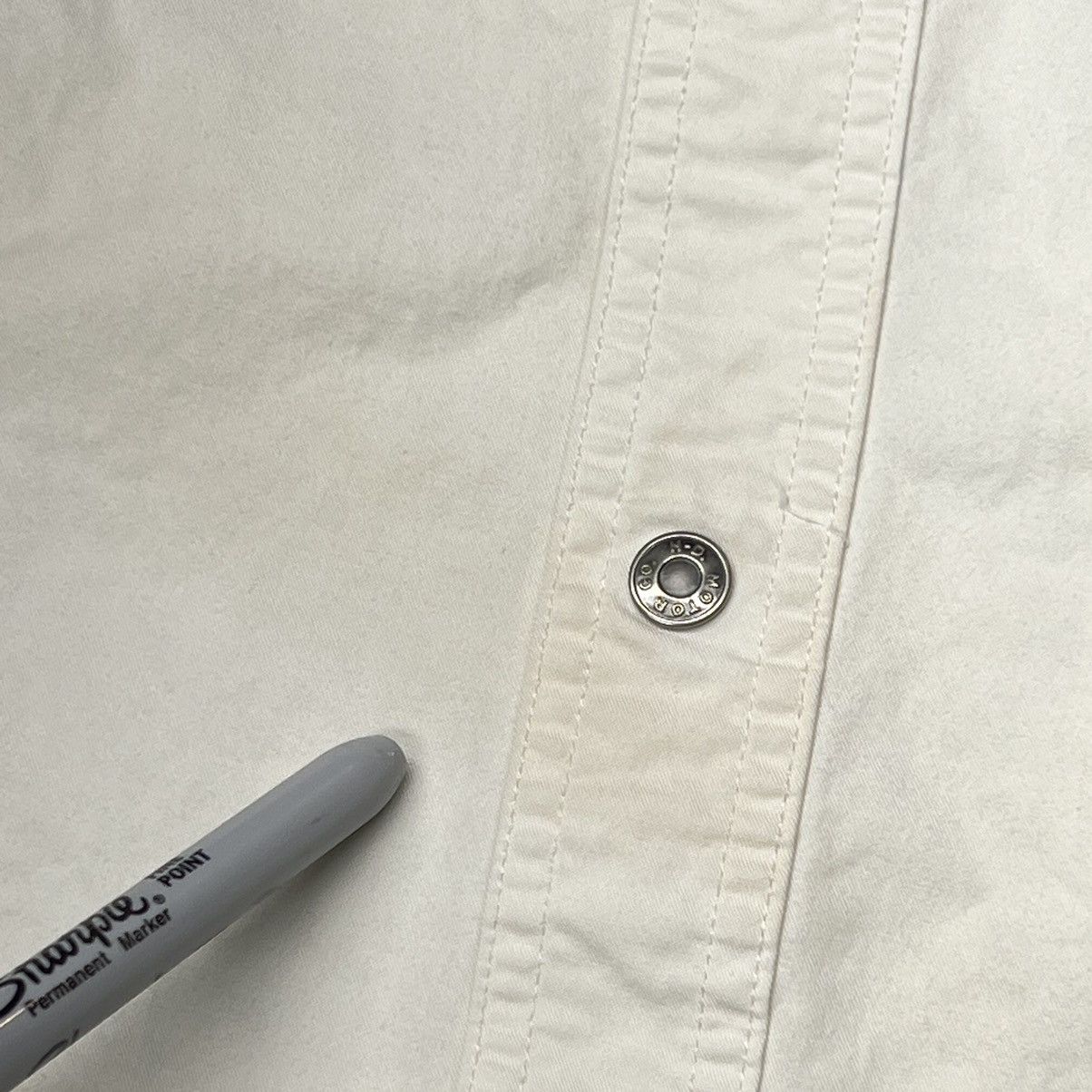 Harley Davidson × Vintage Harley Davidson Button Up Shirt White Cut Off Vest Stripe Size US XXL / EU 58 / 5 - 8 Thumbnail