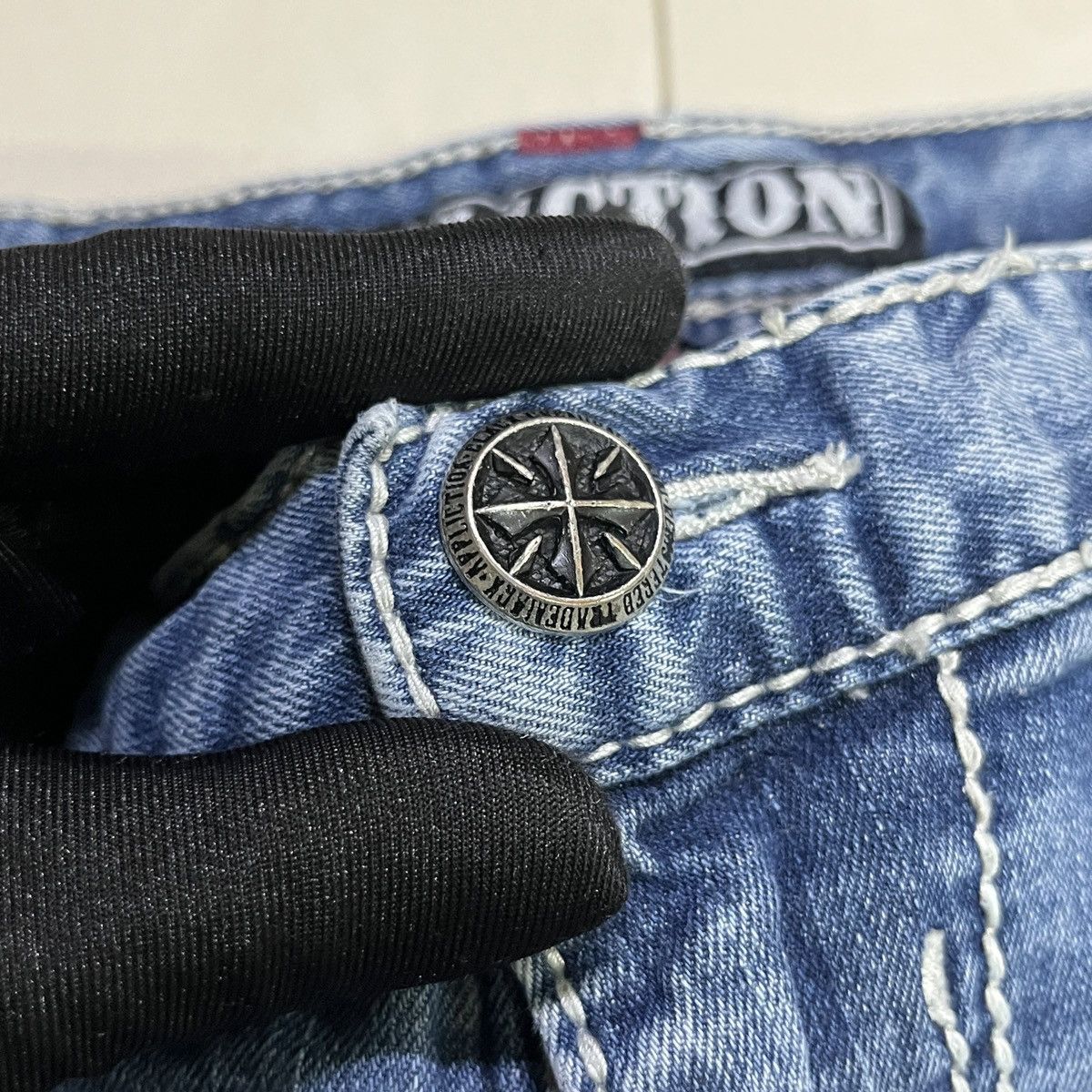 Affliction × PPFM Vintage Affliction Washed Jeans Size US 35 - 9 Thumbnail