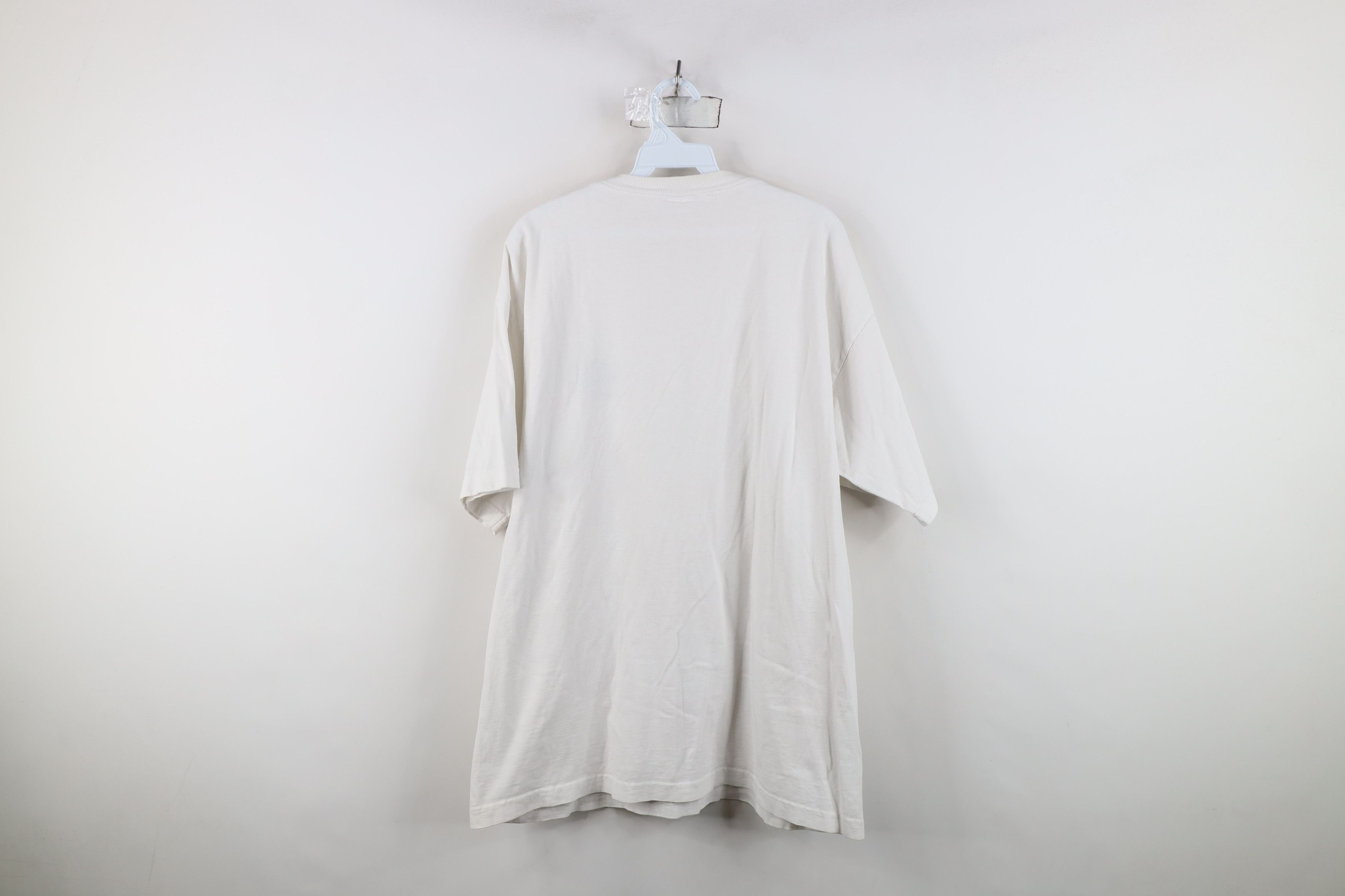 Vintage Vintage 90s Perry Ellis Flag Baggy Fit T-Shirt White Cotton Size US L / EU 52-54 / 3 - 12 Thumbnail