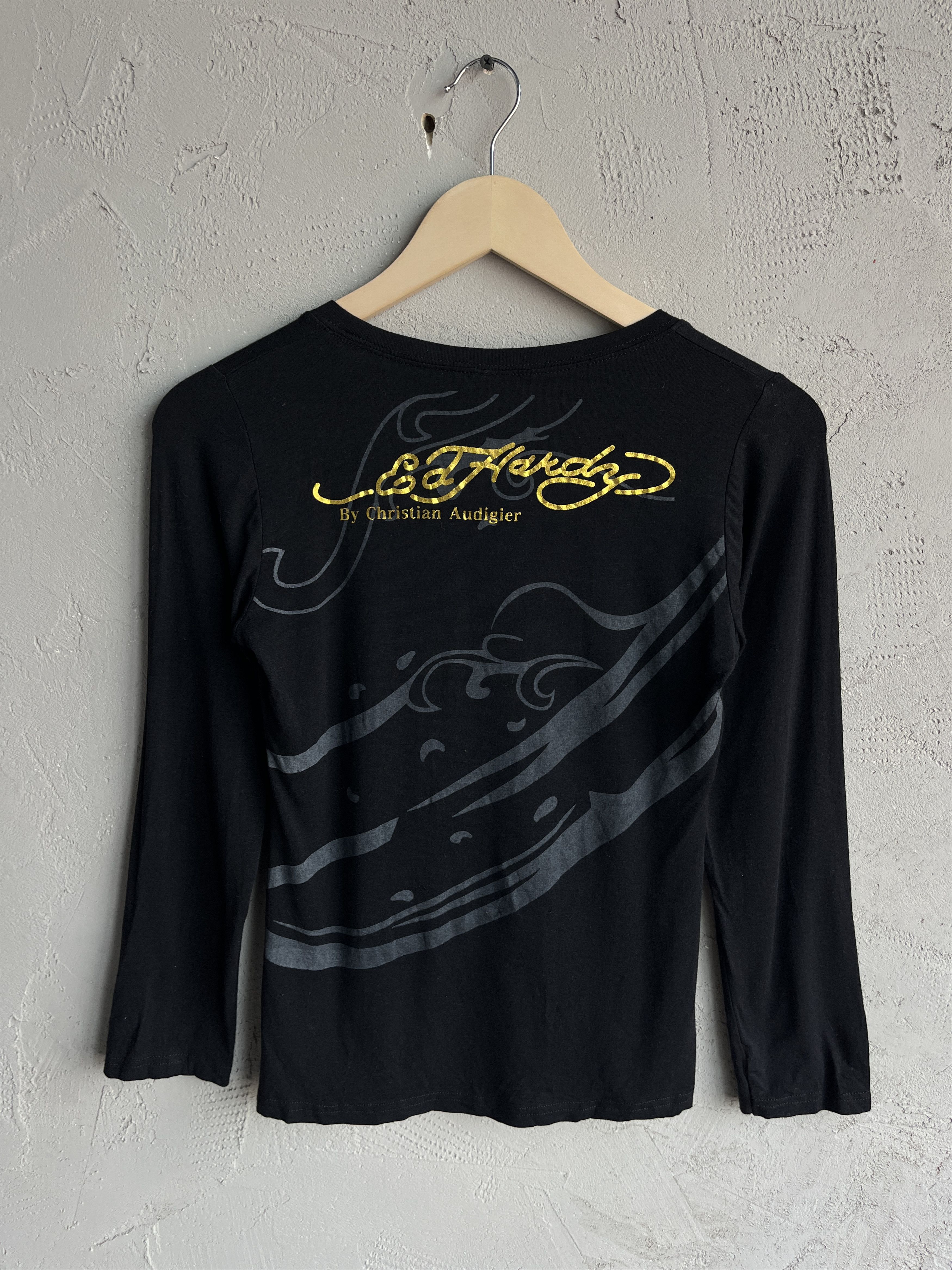 Ed Hardy Vintage Y2K 90s Ed Hardy Christian Audigier Roses Longsleeve Size S / US 4 / IT 40 - 3 Thumbnail