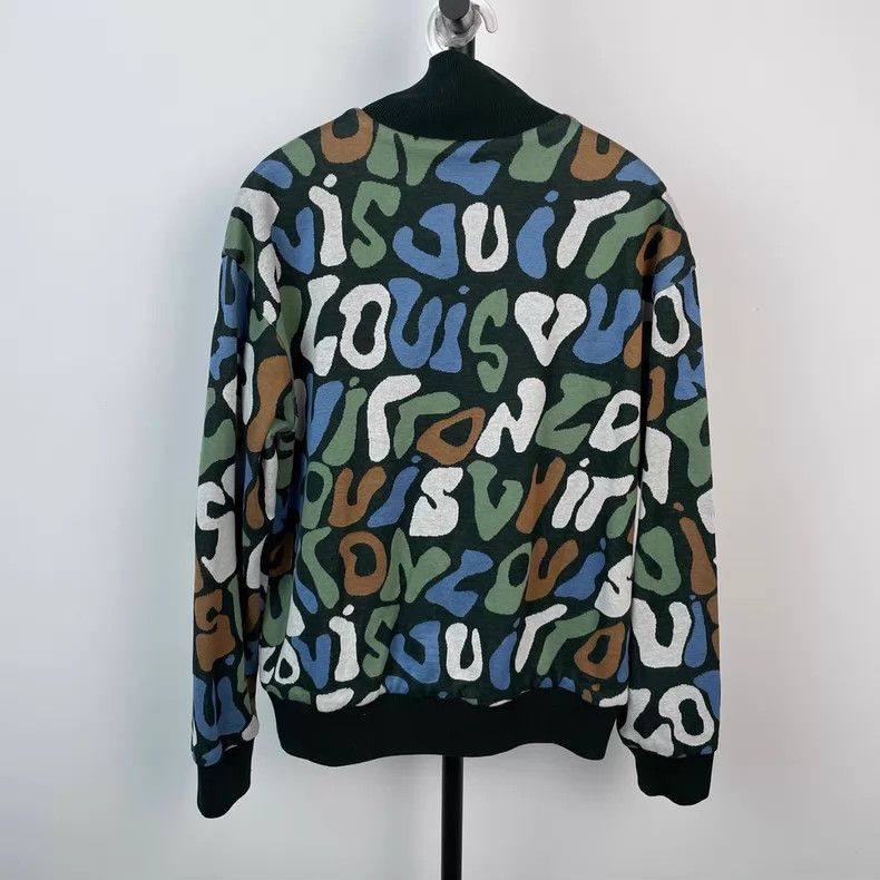 Louis Vuitton Louis Vuitton Knit Jacket with Full Logo in Dark Green Bul Size US S / EU 44-46 / 1 - 2 Thumbnail