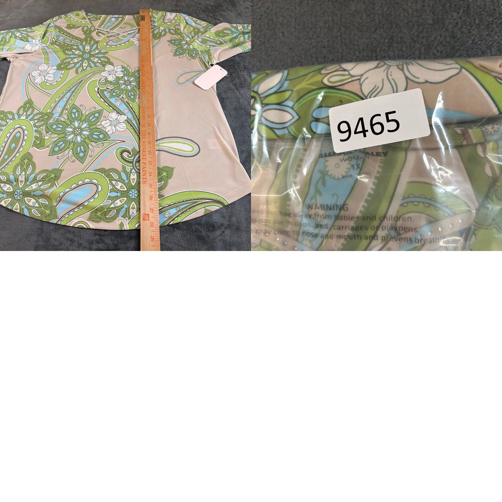 Vintage VINTAGE? Allison Daley Paisley Print Criss Cross Top Blouse 3/4 Sleeve Womens 1X Green Paisley Rhinestone Relaxed Fit Tunic Blouse Shirt Women Size XL / US 12-14 / IT 48-50 - 8 Thumbnail