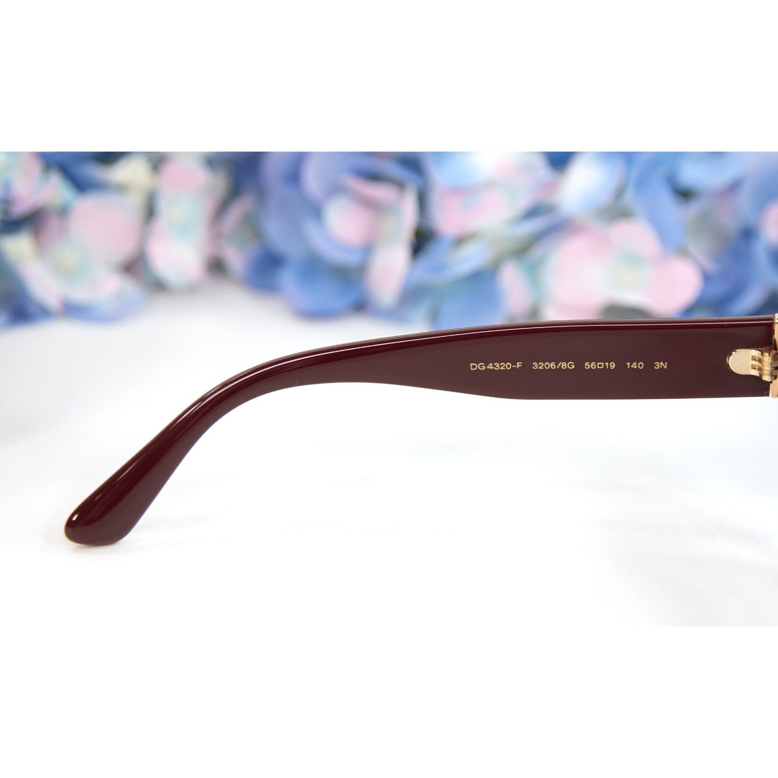 Dolce & Gabbana Dolce & Gabbana DG4320 Red Gold Milano Round Logo Acrylic Su Size ONE SIZE - 6 Thumbnail