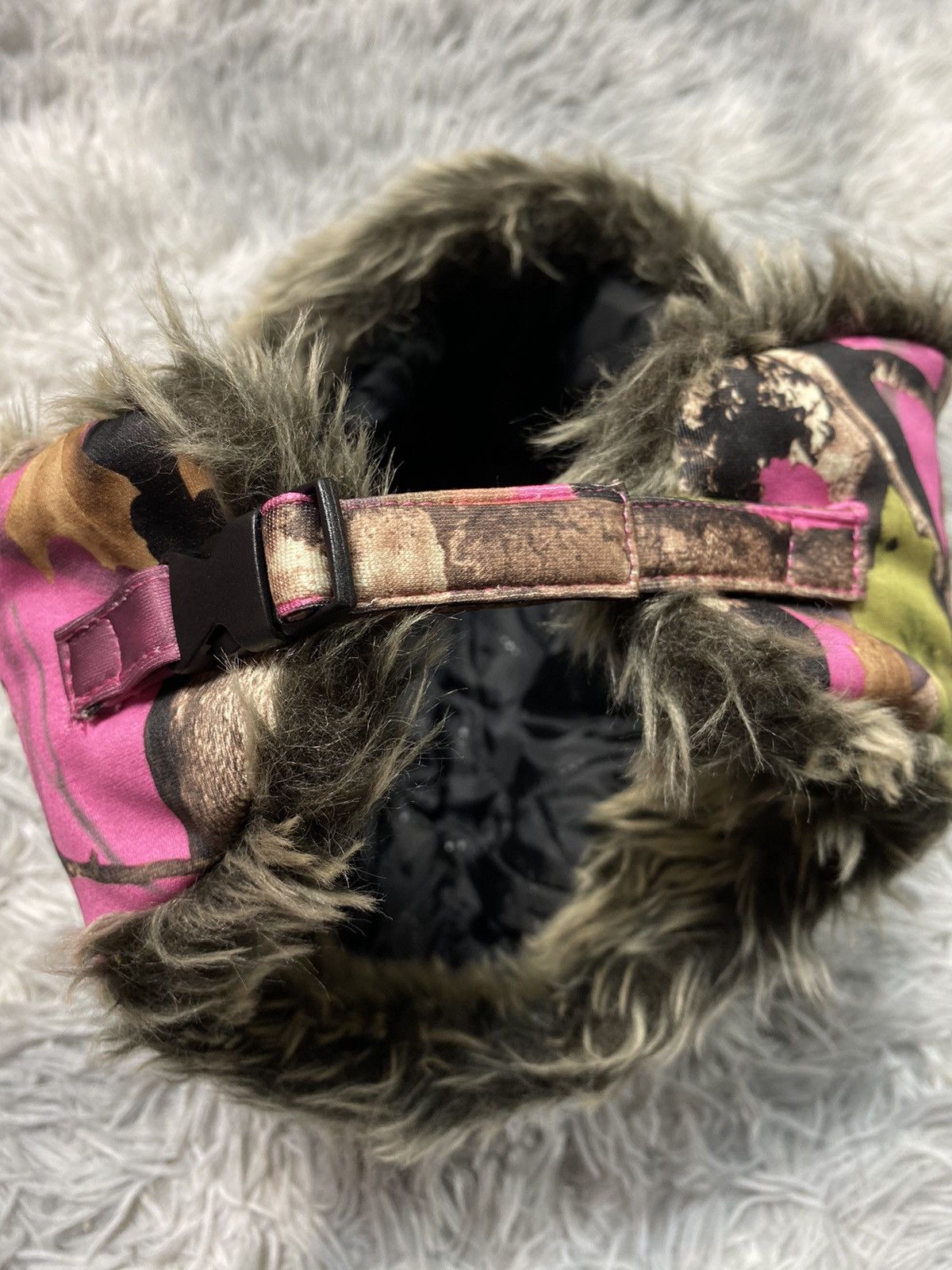 Japanese Brand Vintage Pink Camouflage Fur Hat | Japanese Brand Size ONE SIZE - 4 Thumbnail