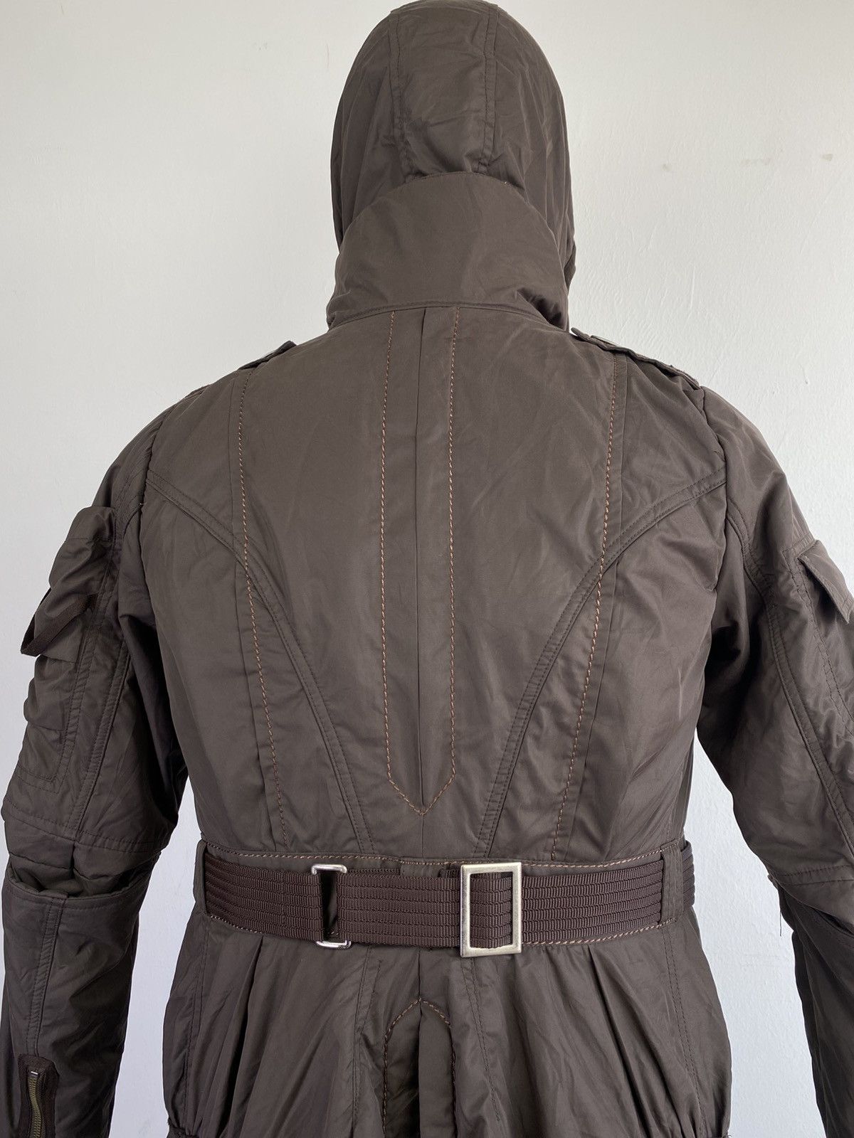 Marithe + Francois Girbaud 2000’s MFG Parachute Bondage Cargo Jacket Size L / US 10 / IT 46 - 11 Thumbnail