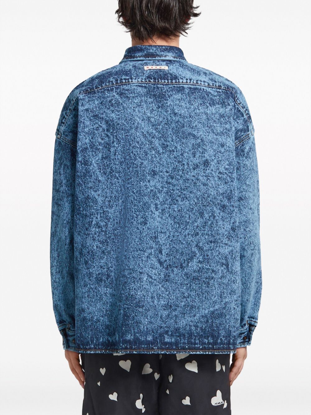 Marni o1w1db10125 Denim Shirt in Navy Blue Size US L / EU 52-54 / 3 - 4 Thumbnail