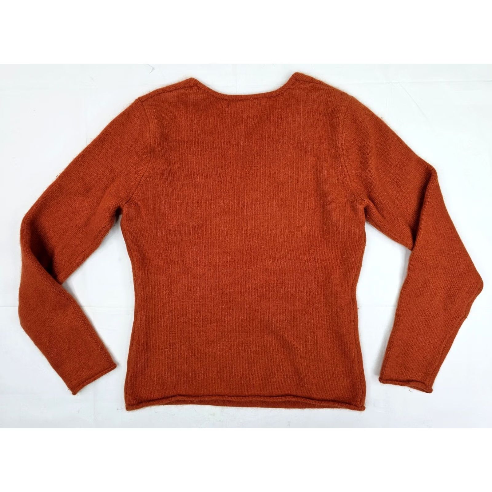 Vintage Sarah Spencer Pullover Sweater Women M – Orange Size M / US 6-8 / IT 42-44 - 7 Thumbnail
