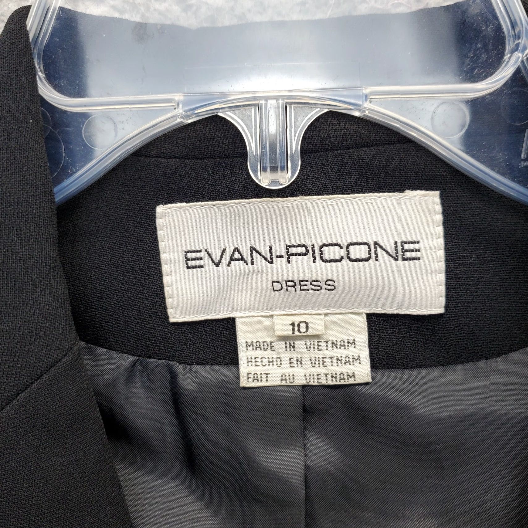 Evan Picone Evan Picone Blazer Jacket Womens Size 10 Black Single Breasted Peak Lapel Formal Jacket Size L / US 10 / IT 46 - 7 Thumbnail