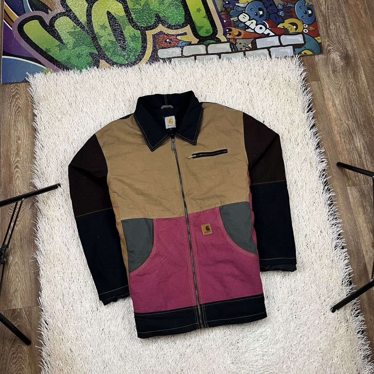 Carhartt Vintage Custom Carhartt Reworked Detroit Jacket Patchwork Size US L / EU 52-54 / 3 - 1 Thumbnail