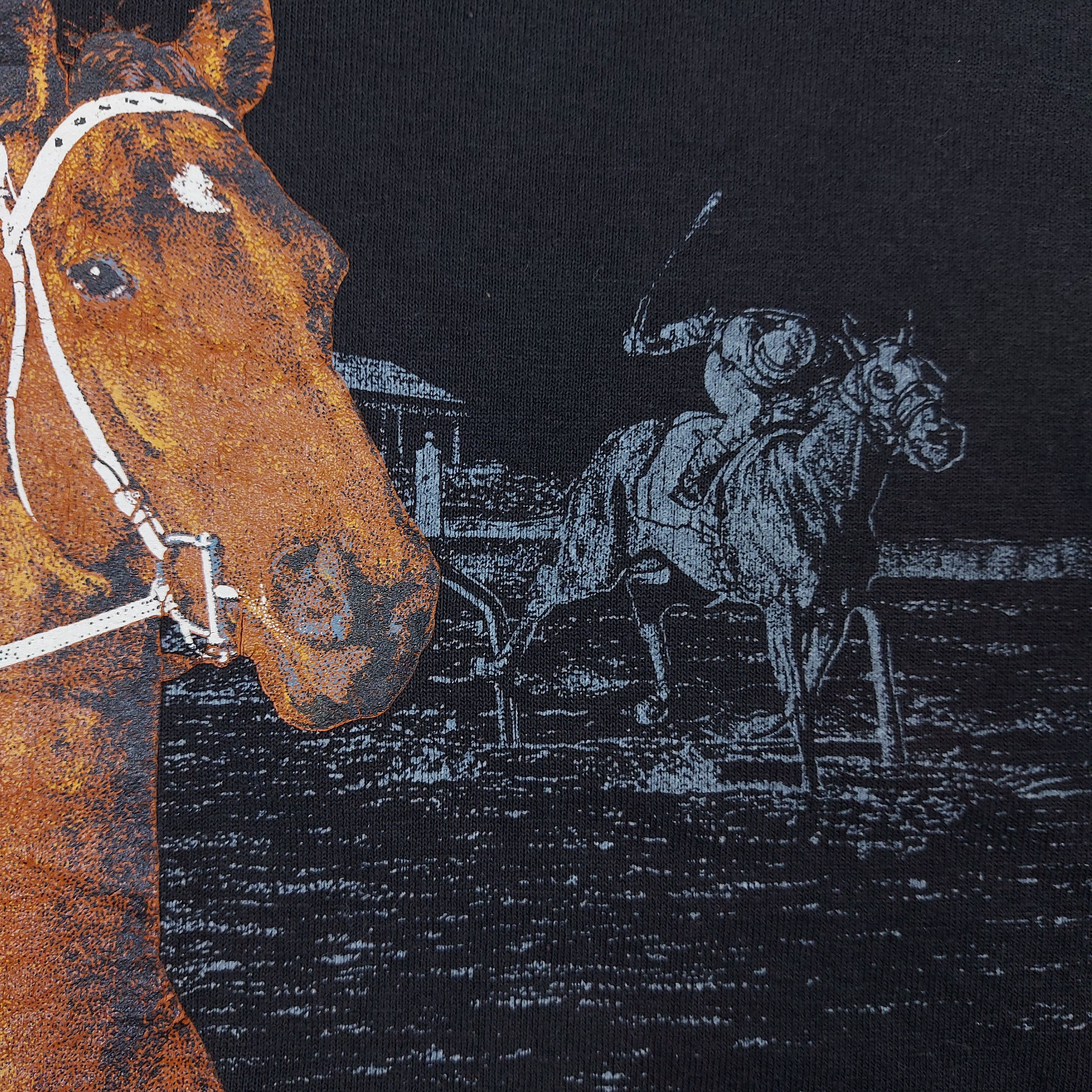 Other VTG 90s Ohio Derby Thoroughbred Horse Race Single-Stitch TEE Size US XL / EU 56 / 4 - 8 Thumbnail